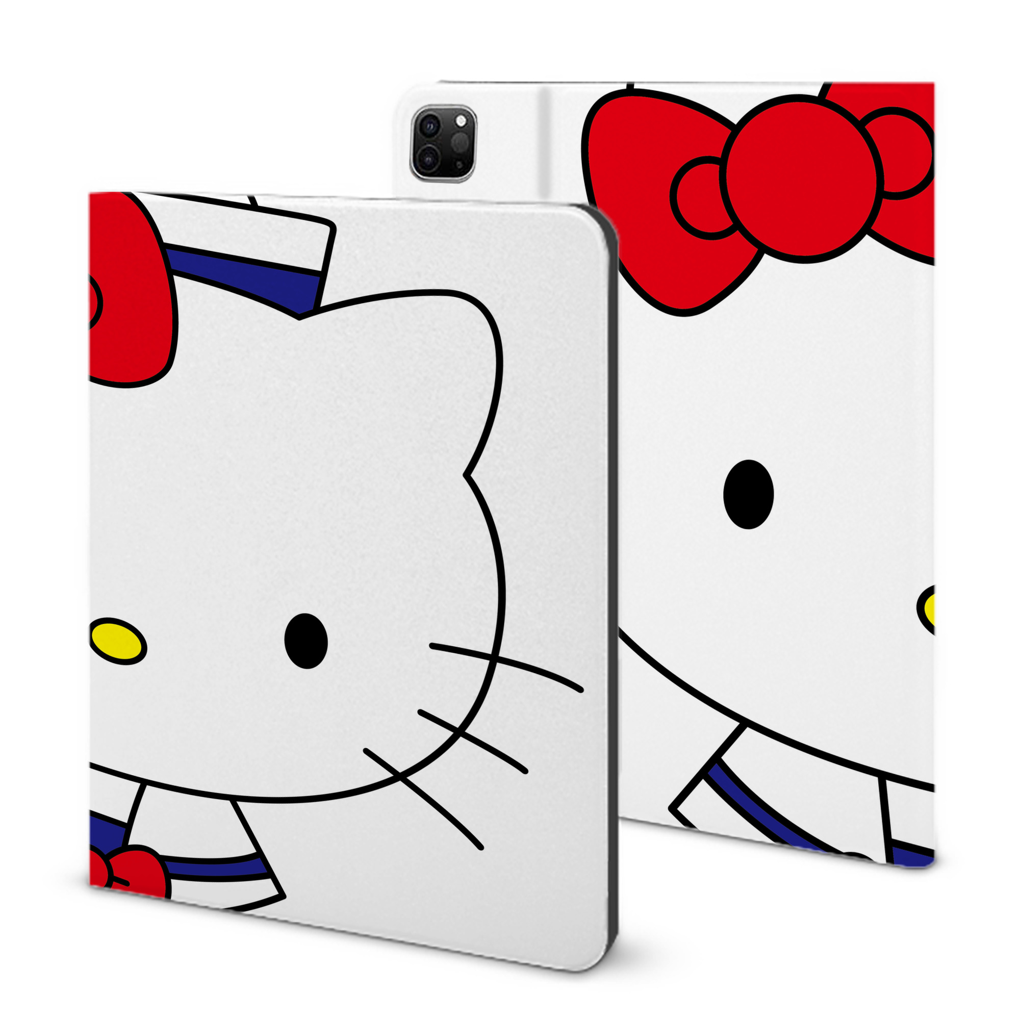 （画像用） Hello Kitty ハローキティ IPad ケース ブック型 PUレザー TPU 耐衝撃 軽量 薄型 ペン収納なし 全面保護 IPad 各モデル対応